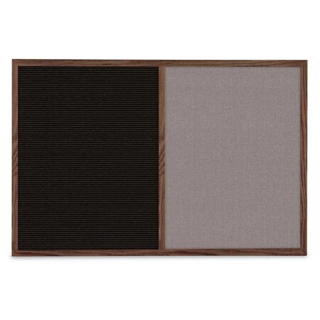 United Visual Products Slim Style Indoor Enclosed Corkboard, 36 UV504SC-WHITE-BLSPRU